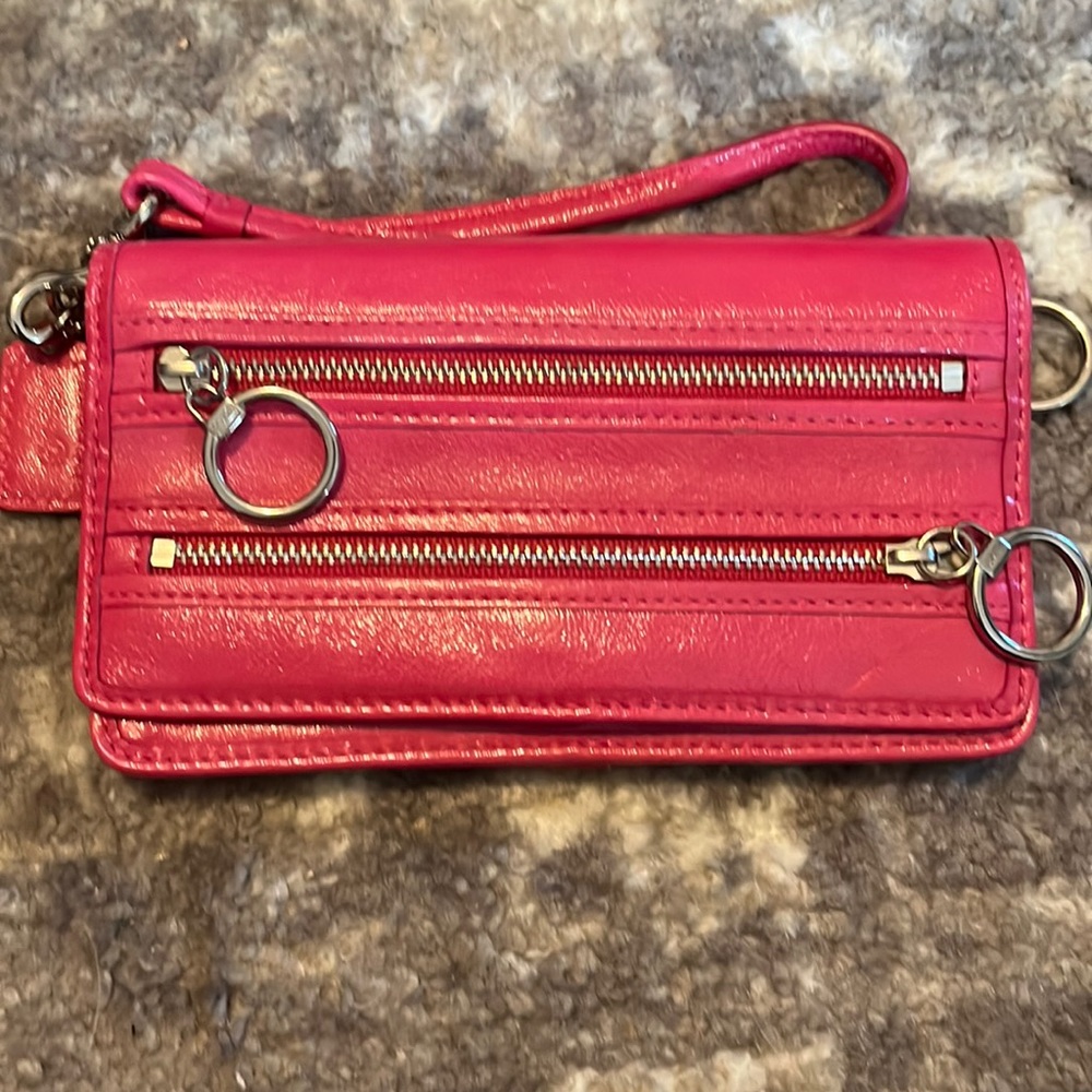 Coach poppy wallet/ wristlet